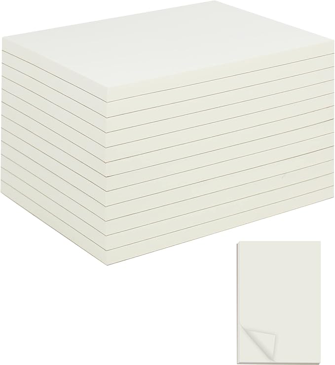 12 Pack Memo Pads 5.5X8.5 Inch Scratch Pads/Writing Pads, Total 1200 Sheets by suituts