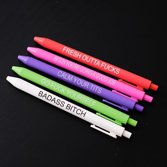 Cityhermit 11Pcs Funny Adult Ballpoint Pen Set, Premium Days of The Week Swear - Image 5