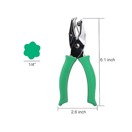 1/4 Inch Flower Shaped Hole Puncher, Handheld Single Hole Paper Punch, One Hole - Image 2
