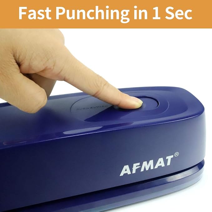 AFMAT Electric 3 Hole Punch, 20-Sheet 3 Hole Puncher - Image 2