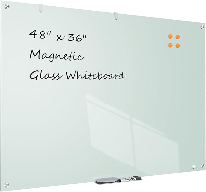 TSJ OFFICE Glass Dry-Erase Board by TSJOFFICE-WipeCleanThinkGreenWorkSmart