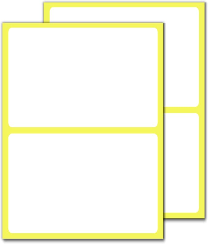 4" x 6" - Large Labels for Storage Bins Organizing, Big White Stick on Adhesive by TownStix