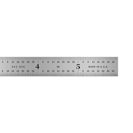 PEC Tools Made in USA Machinist Rule, Satin Chrome Finish, Markings 1/32" - Image 5