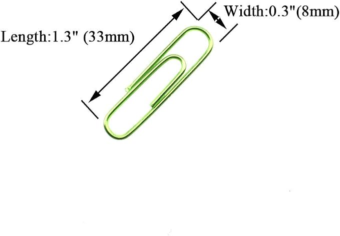 HAHIYO Paper Clips 1.3 inchs Length Green Paperclips Vinyl Coated Prevent - Image 2