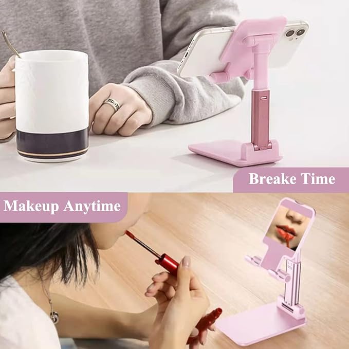 Meetuo 2 Pcs Cell Phone Stand for Desk, Adjustable & Foldable Phone Holder | - Image 5