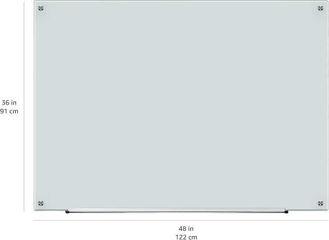 Amazon Basics Glass Dry-Erase Board, Magnetic Frameless Whiteboard, - Image 5