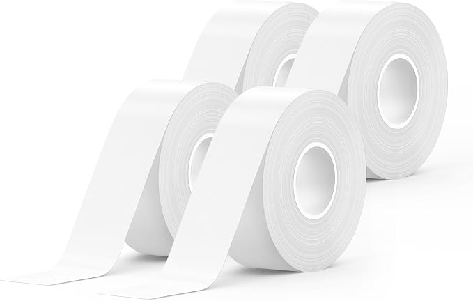 SUPVAN E10 & E11 Label Maker Tape, 4 Rolls 0.59in × 19.7ft Genuine Continuous by SUPVAN