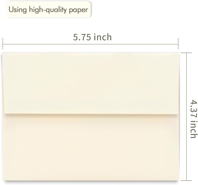 100 Pack A2 Ivory Envelopes Self Sealing Adhesive Perfect - Image 4