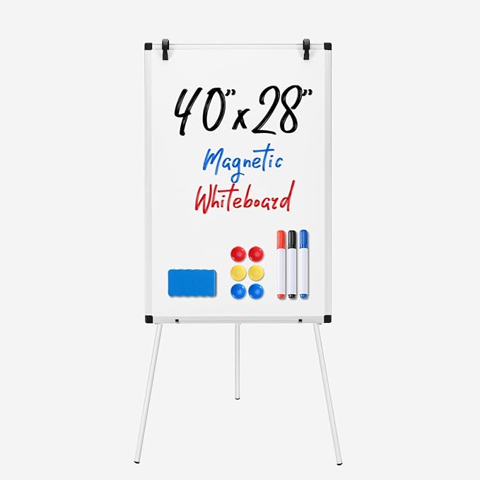DUMOS 40"x28" Magnetic White Board Easel by DumosLifestyle