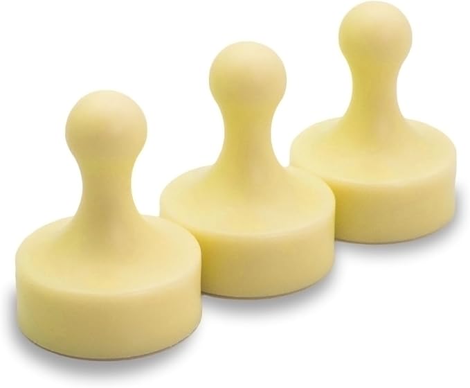 GLASSBOARD STUDIO Powerful Neodymium Magnets, Pawn-Shaped - Strong Fridge/Refrigerator and Whiteboard Magnet, Ideal for Office, Kitchen, Crafts - Rare Earth, Heavy Duty (3, Lemonade Yellow)-DeskLoop Office