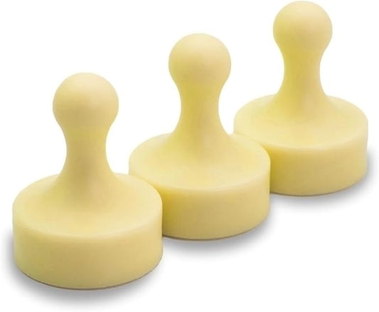 GLASSBOARD STUDIO Powerful Neodymium Magnets, Pawn-Shaped - Strong Fridge/Refrigerator and Whiteboard Magnet, Ideal for Office, Kitchen, Crafts - Rare Earth, Heavy Duty (3, Lemonade Yellow)-DeskLoop Office