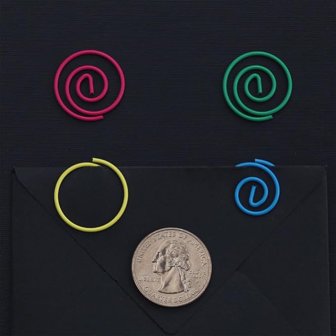 OWLFAVO 132pcs Small Circle Shape Paper Clips - Image 7