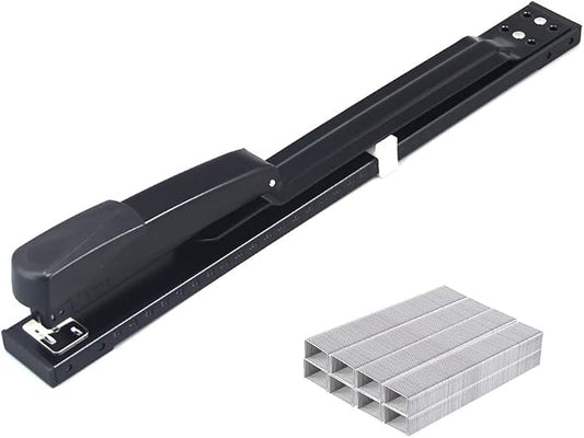 Long Reach Stapler Office Staplers Desktop Stapler, 50 Sheets Capacity Long Arm by SFITEM