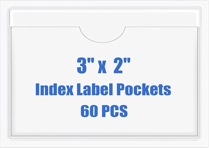 Origin-Joy 60 PCS Self Adhesive Index Card Pockets by Origin-Joy
