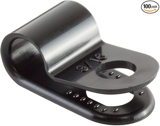 GTSE Black Nylon Plastic Cable Clamps, 3/16" Screw Mounts by GTSE