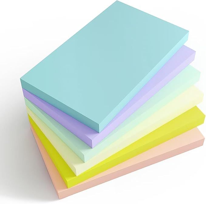480 Sheets 3x5 Inches Large Sticky Notes,Self-Stick Post Stickies Colorful Super Sticking Power Memo Pads for Teacher Supply,School and Office-DeskLoop Office