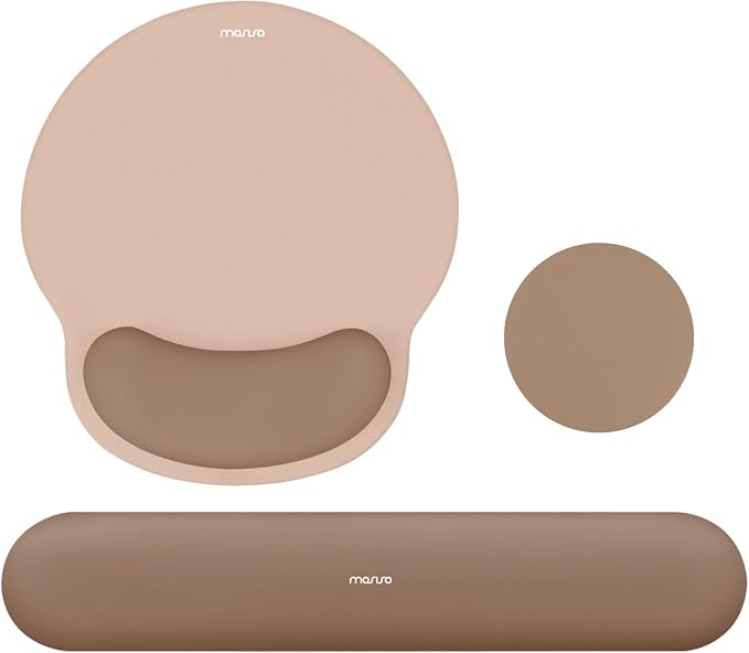 MOSISO Wrist Rest Support for Mouse Pad&Keyboard Set, Circle Curved Ergonomic by MOSISO