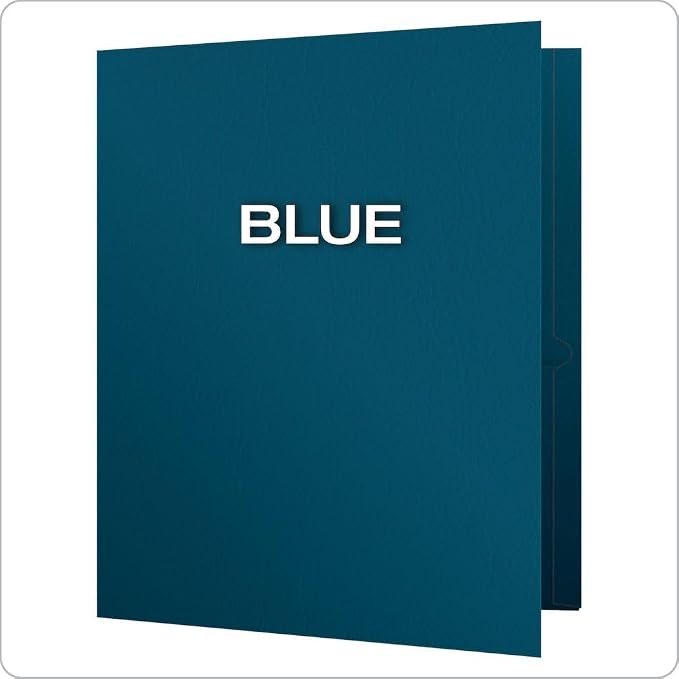 Oxford Twin-Pocket Folders, Textured Paper, Letter Size, Holds 100 Sheets - Image 3