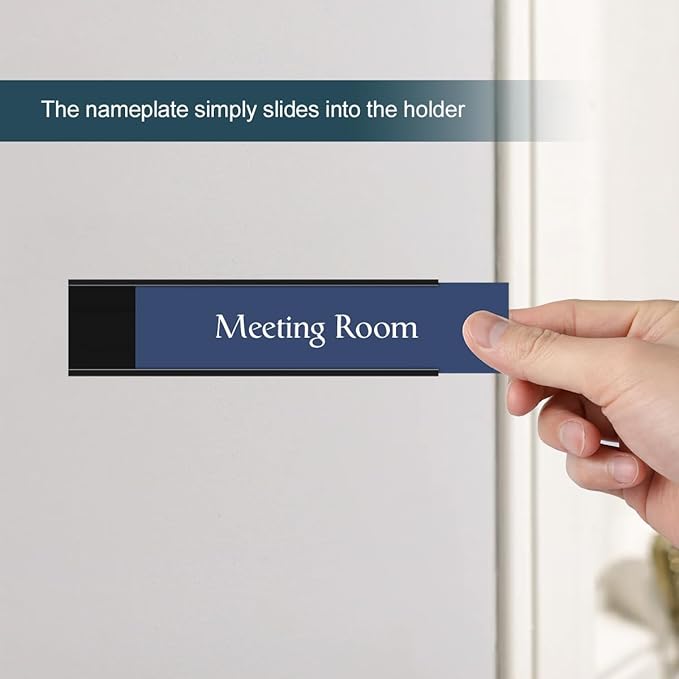 Lenink 6 Pack Name Plate Holder, Office Door Name Plate Holder Adhesive Wall - Image 5
