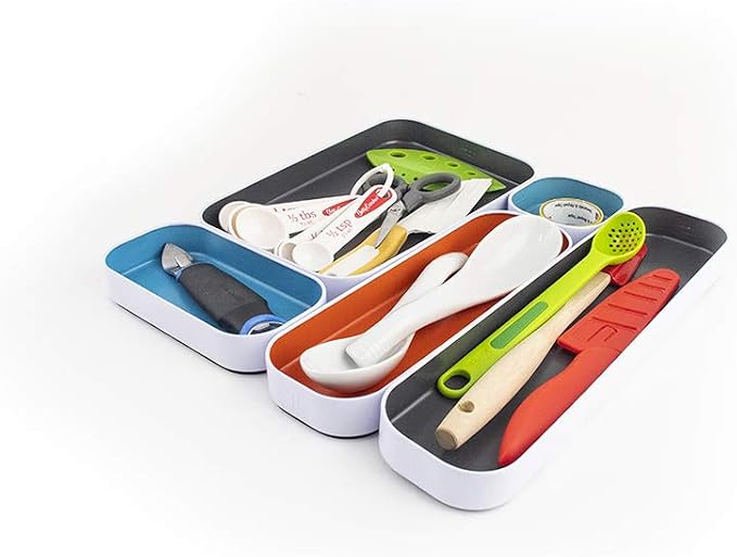 Three by Three Seattle 5 Piece Metal Organizer Tray Set - Image 5
