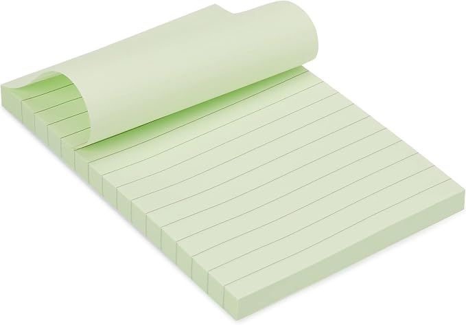 Amazon Basics Lined Sticky Notes, 4x6" Self-Stick Pads - Image 5
