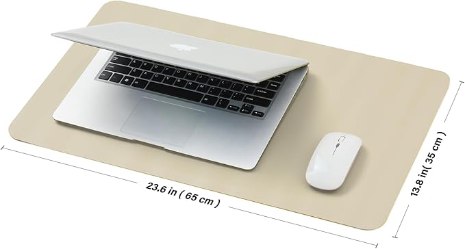 Cork Desk Mat - Small Dual-Sided Desk Pad for Office and Home - Desk Organization and Accessories - Ideal for Large Mouse Pad and Small Desk Mats on Top of Desks(Beige,23.6"x 13.8")-DeskLoop Office