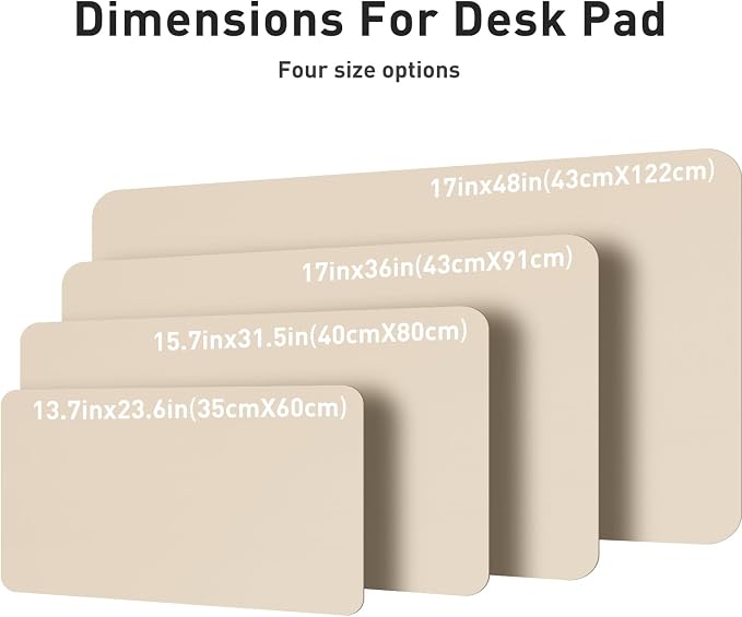 Aothia Leather Desk Pad Protector, Mouse Pad, Office Desk Mat, Non-Slip PU - Image 7