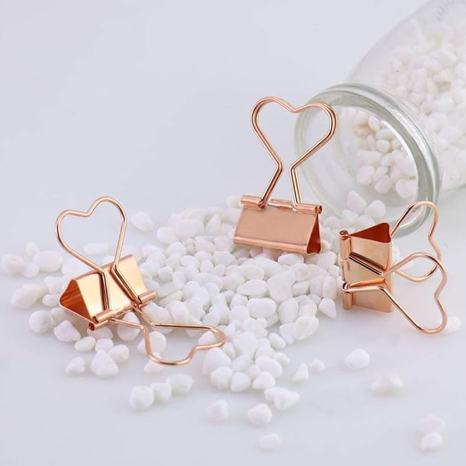 Rose Gold Metal Binder Clips - Image 5