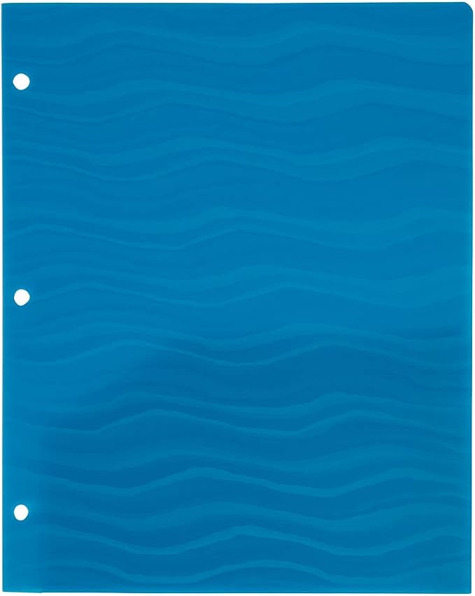 JAM PAPER Heavy Duty Plastic 3 Hole Punch Pocket Folders - Image 5