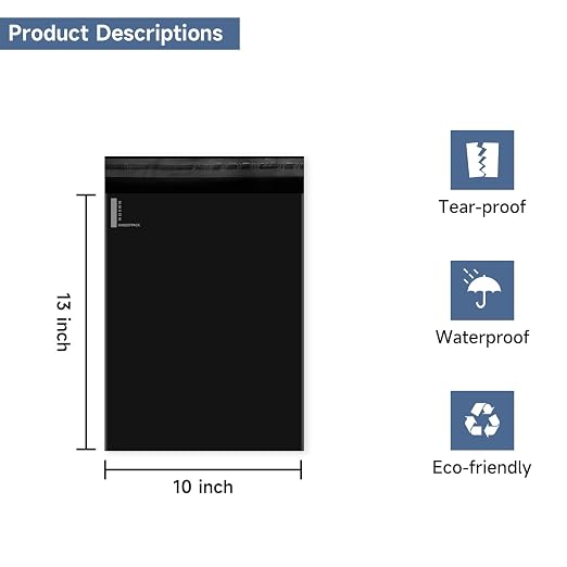 KKBESTPACK 500 Large Poly Mailers 10x13 Shipping Bags - Image 2