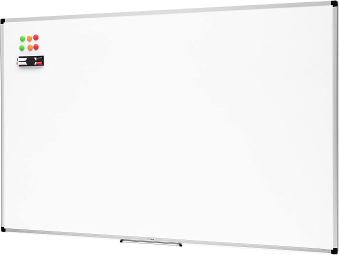 Amazon Basics Large Magnetic Dry Erase Whiteboard by AmazonBasics