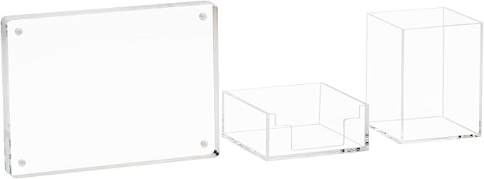 Mind Reader 3-Piece Desk Organizer Set, Pen Holder, Photo Frame and Sticky Note - Image 7