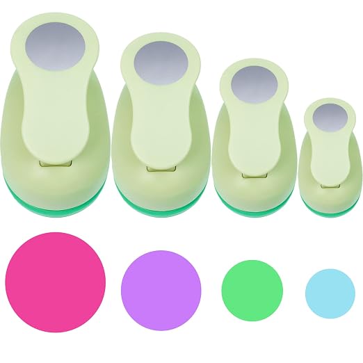 UCEC Craft Hole Punch, 2+1.5+1+5/8Inch Circle Punch, Circle Hole Punch by UCEC