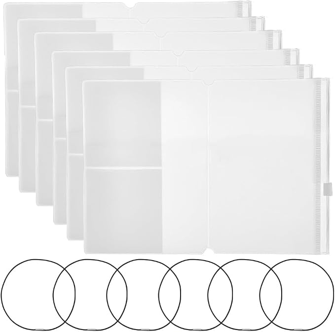 CRASPIRE 6Pcs Passport Size Zipper Pocket by CRASPIRE