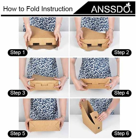 ANSSDO 6 Pack Cardboard Magazine Holder Premium Magazine File Holder Organizer - Image 7