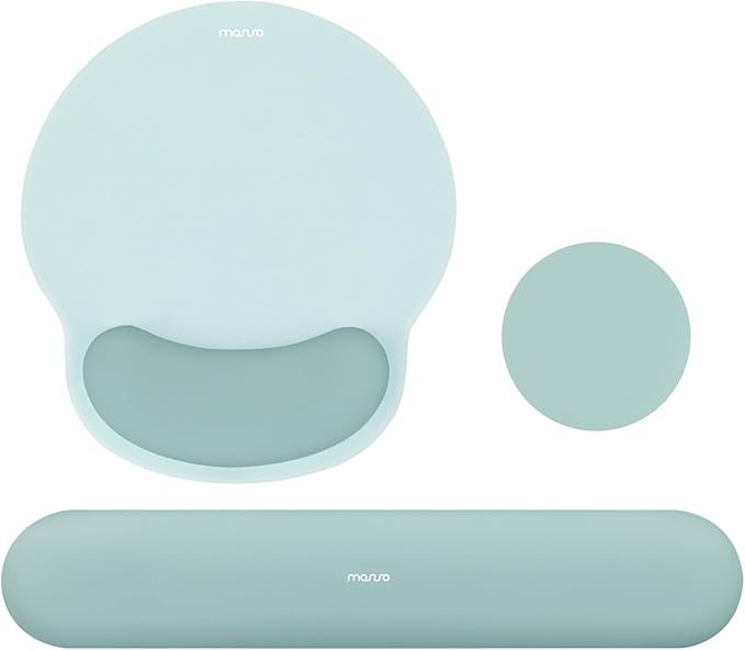 MOSISO Wrist Rest Support for Mouse Pad&Keyboard Set, Circle Curved Ergonomic by MOSISO