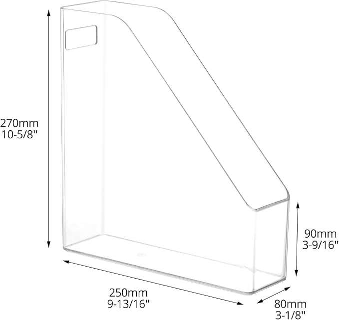 QWORK Clear Acrylic Magazine File Holder, 10.24” X 9.45” X 3.54”, Reliable and - Image 6