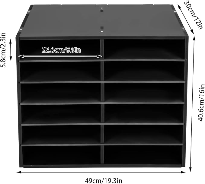Literature Organizer Sorter for Desk, 12 Slots Adjustable File Sorter Mail - Image 4