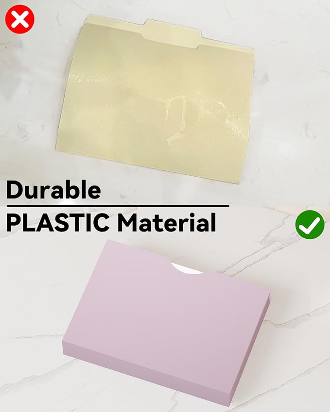 2 Inch Plastic Manila File Jacket & File Pockets, Heavy Duty 2 Inch Expanding - Image 2