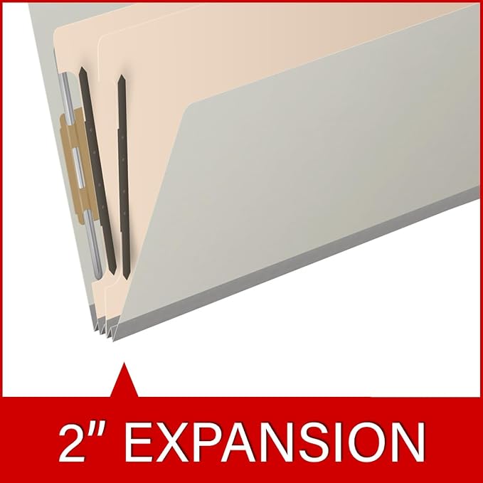 Ecom Folders End Tab Pressboard Classification Folders | Legal Size 25 Pt Stock - Image 7
