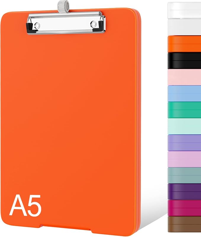 Piasoenc Small Clipboard with Storage, Clip Board with Pen Holder, School & by Piasoenc