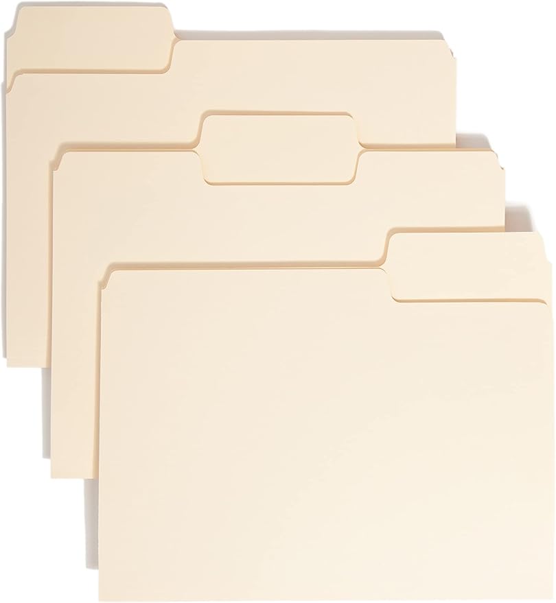 Smead SuperTab File Folder, Oversized 1/3-Cut Tab, Letter Size, 24 Per Pack by SMEAD