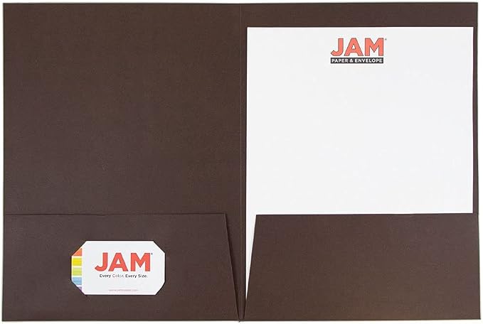 JAM PAPER Two Pocket Textured Linen Presentation Folders - Image 3