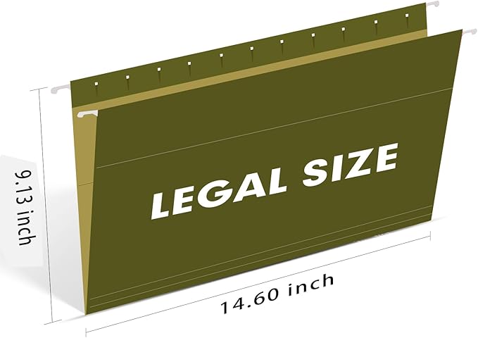 Hanging File Folders, RAZCC 60 Pack Reinforced Hanging Folders Legal Size - Image 2