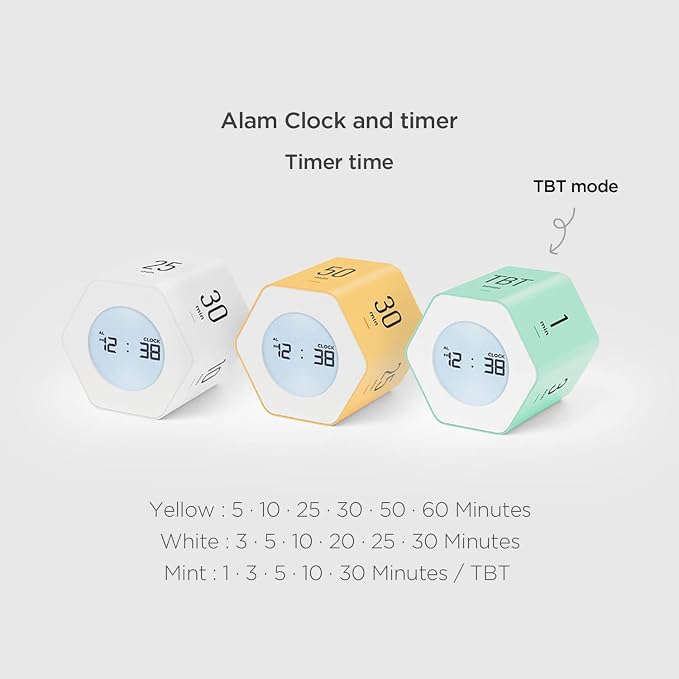 mooas Multi-Hexagon Clock Cube Timer, Digital Clock Time Timer, Pomodoro Timers - Image 2