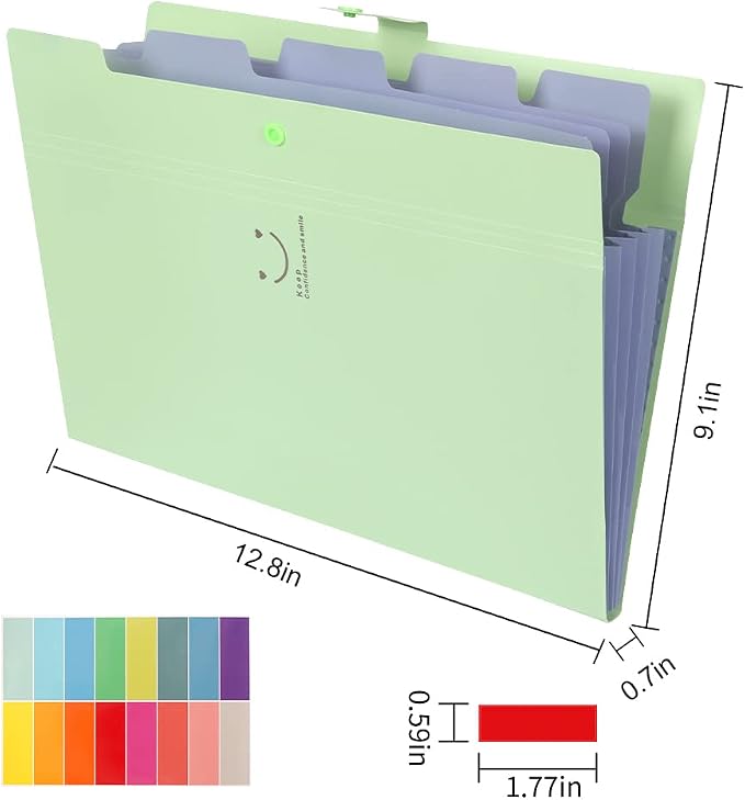 EOOUT 10pcs Expanding File Folders, Folders - Image 2