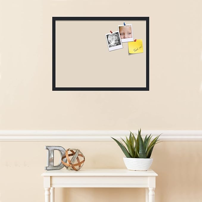 PinPix 27x20 Inch Cork Bulletin Board. This Decorative Framed Pin Board Comes with Desert Pastel Design and a Satin Black Frame. Ideal for Home Office Decor or Message Board (PinPix-1815)-DeskLoop Office