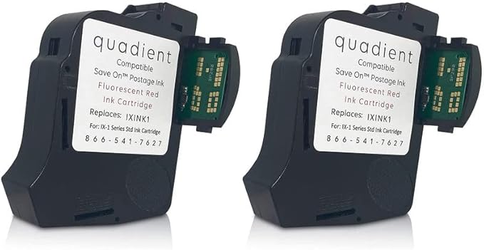 Save On Postage Ink IXINK1 Compatible Quadient Std Ink Cartridge for iX-1 Series, 2 Pack-DeskLoop Office