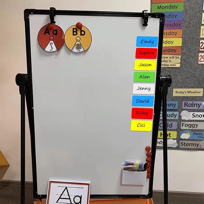 Dry Erase Magnetic Labels, 4x2 Inch, 40 Pieces in 5 Colors, - Image 12