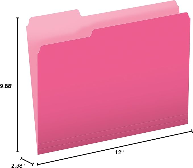 Pendaflex Pink File Folders, 100 Pack, Letter Size, Durable Pink Folders - Image 8